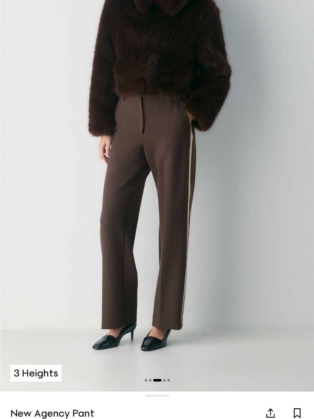 Aritzia New Agency Brown Pants - Picture 3 of 8